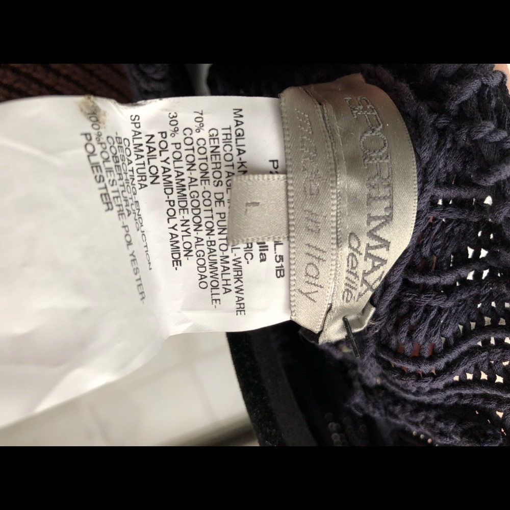 SportMax Defile Sweater Oil Slick Holo Iridescent - Picture 6 of 7